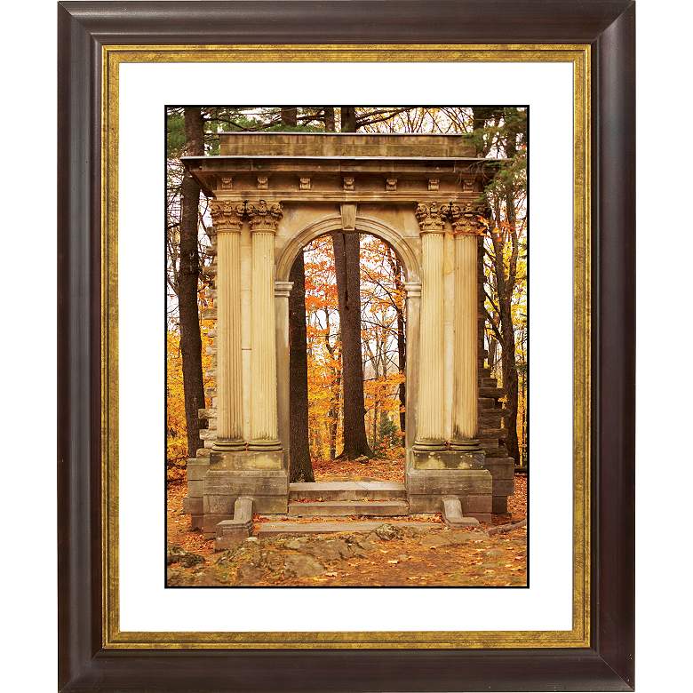Image 1 Gothic Arch In Autumn Gold Bronze Frame 20 inch High Wall Art