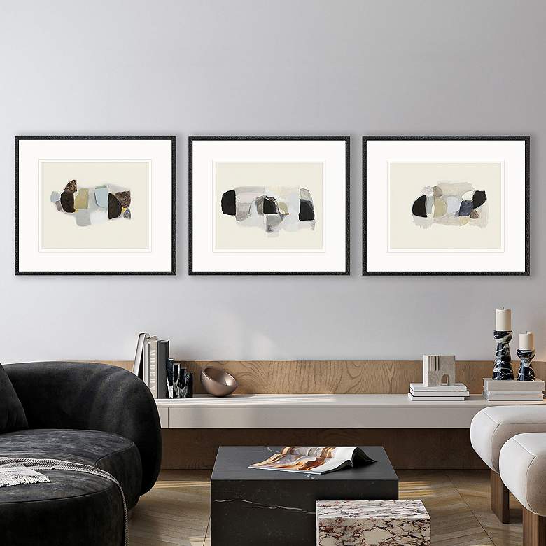 Image 1 Goudy Sans 29"W x 25"H Framed Art - Set of 3