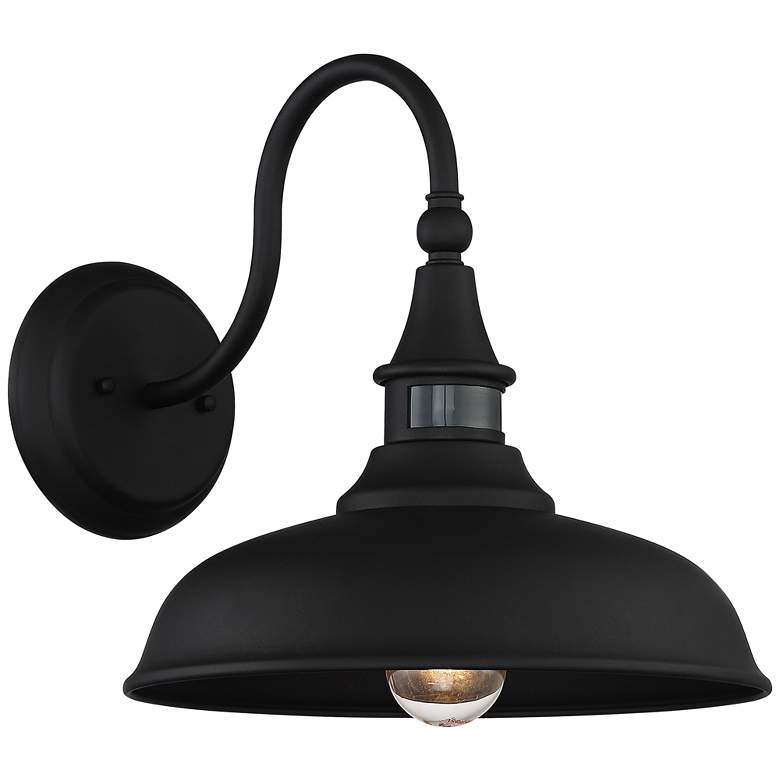 Image 6 Gough 12 1/2" High Black Motion Sensor Outdoor Wall Lights Set of 2 more views