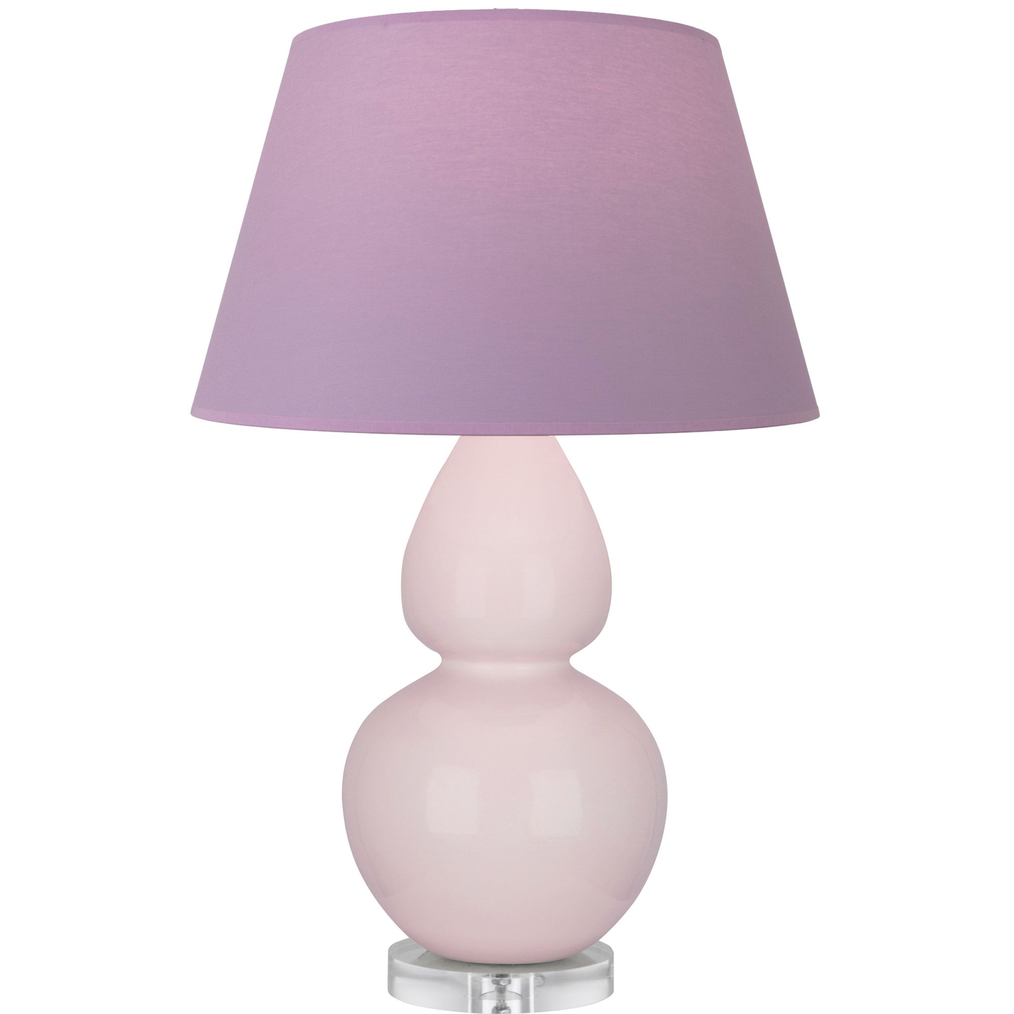 Image 2 Gourd 30"H Rose Water Glazed Lucite Table Lamp w/Lavender Made to Orde more views