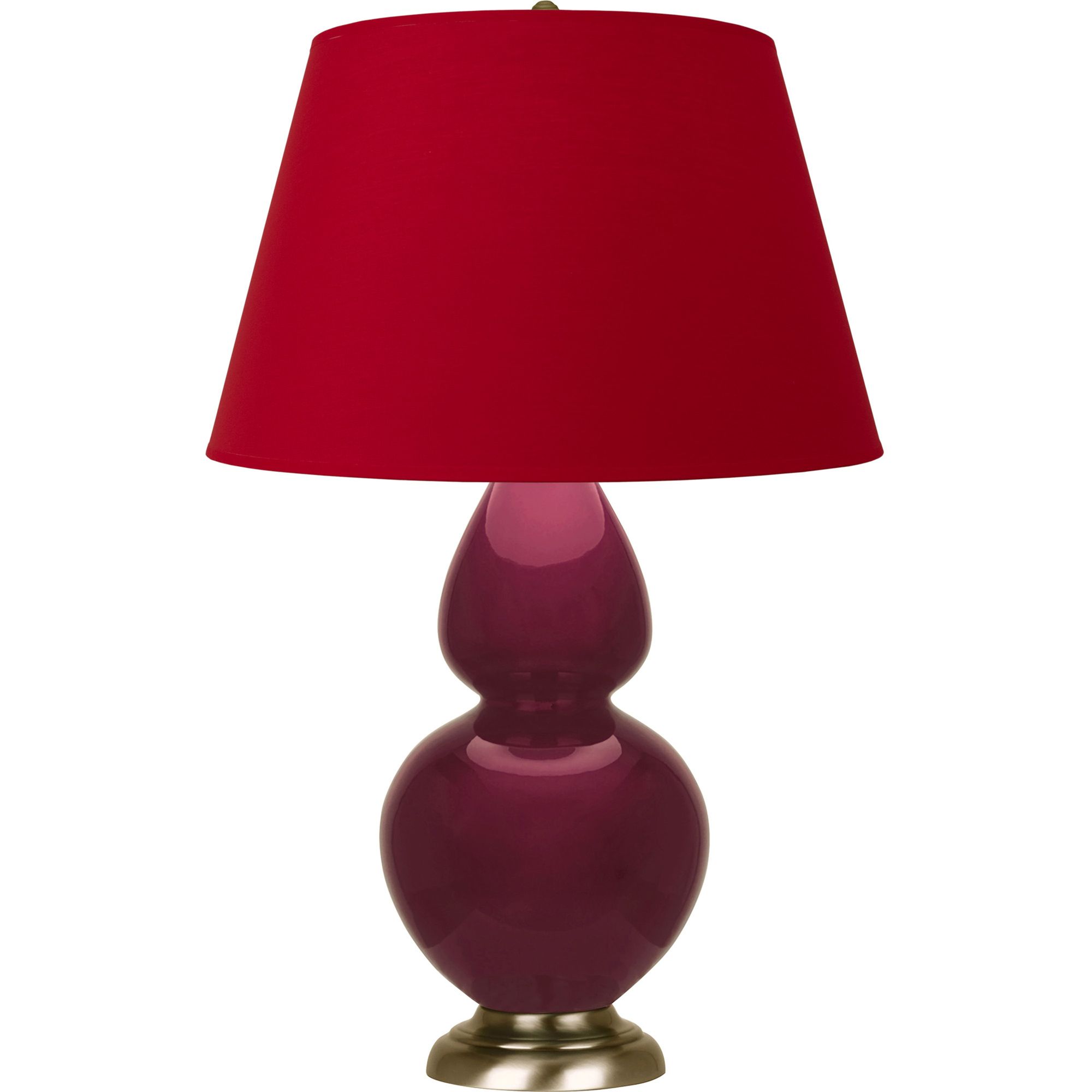 Image 2 Gourd 31"H Sugar Plum Glazed Brass Table Lamp w/Red Black Made to Order more views