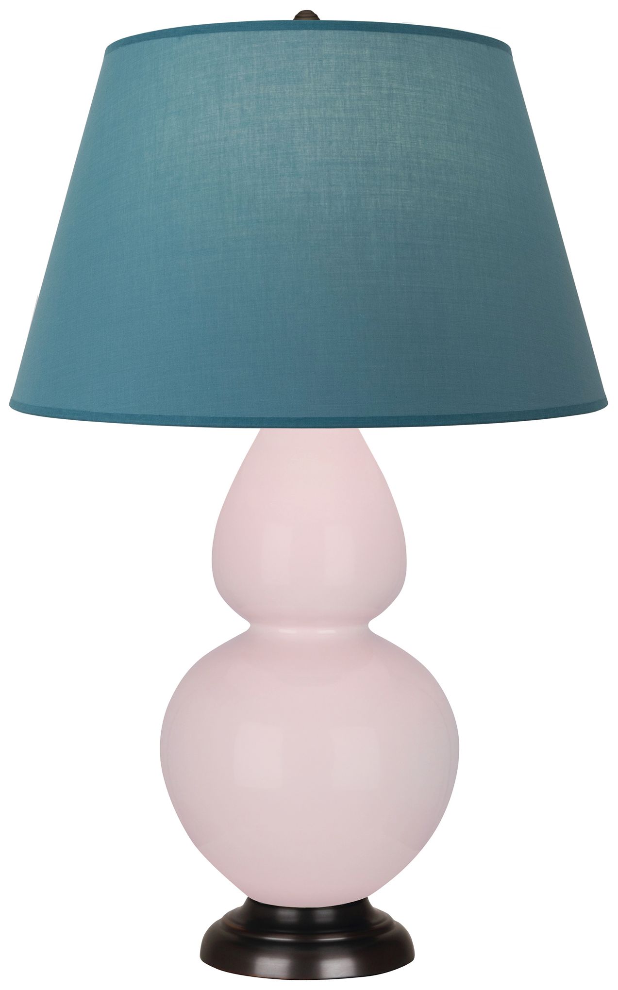 Gourd 31" Rose Water Glazed Bronze Table Lamp w/Bright Blue Made to Or