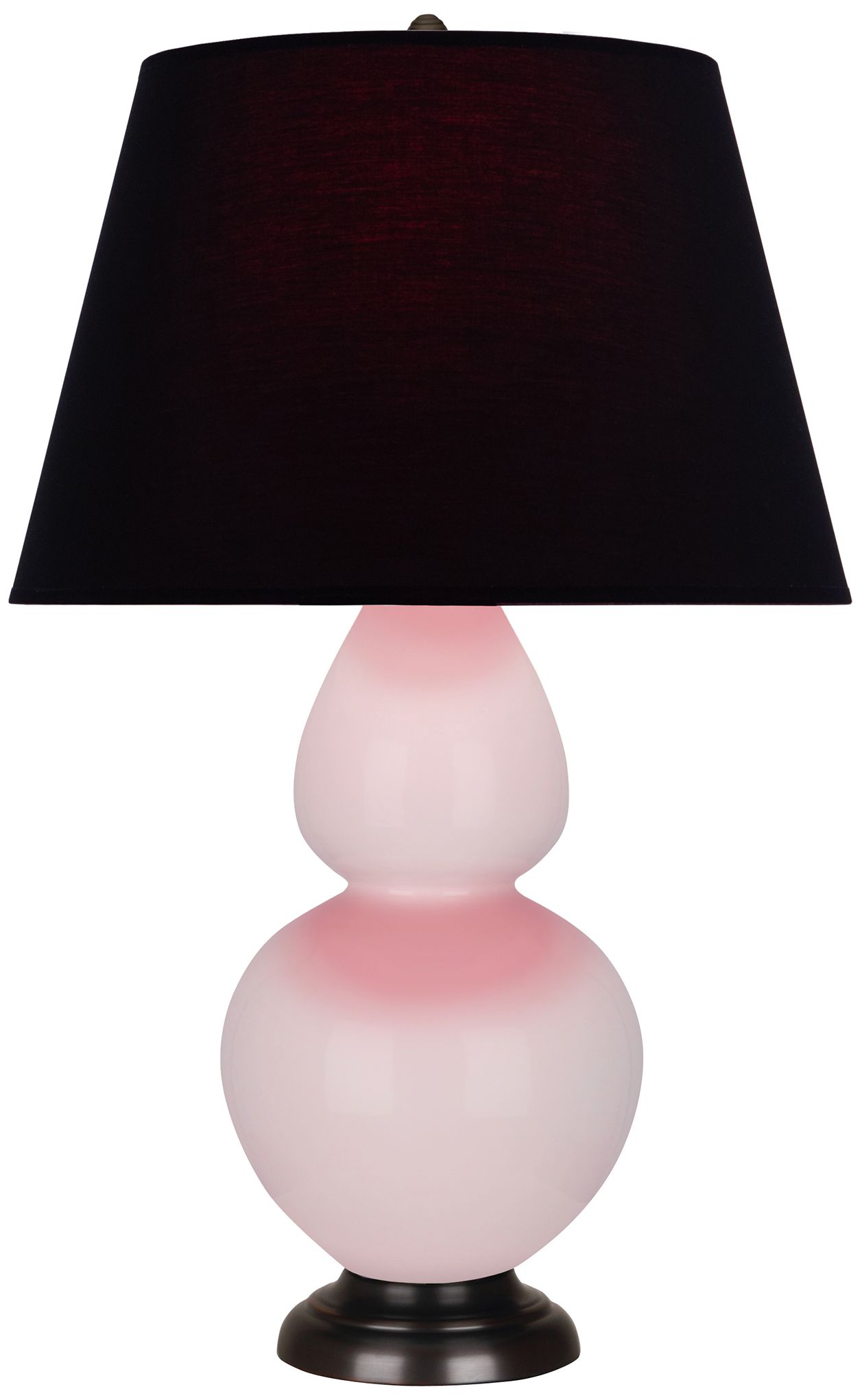 Gourd 31"H Rose Water Glazed Bronze Table Lamp w/Black Red Made to Ord