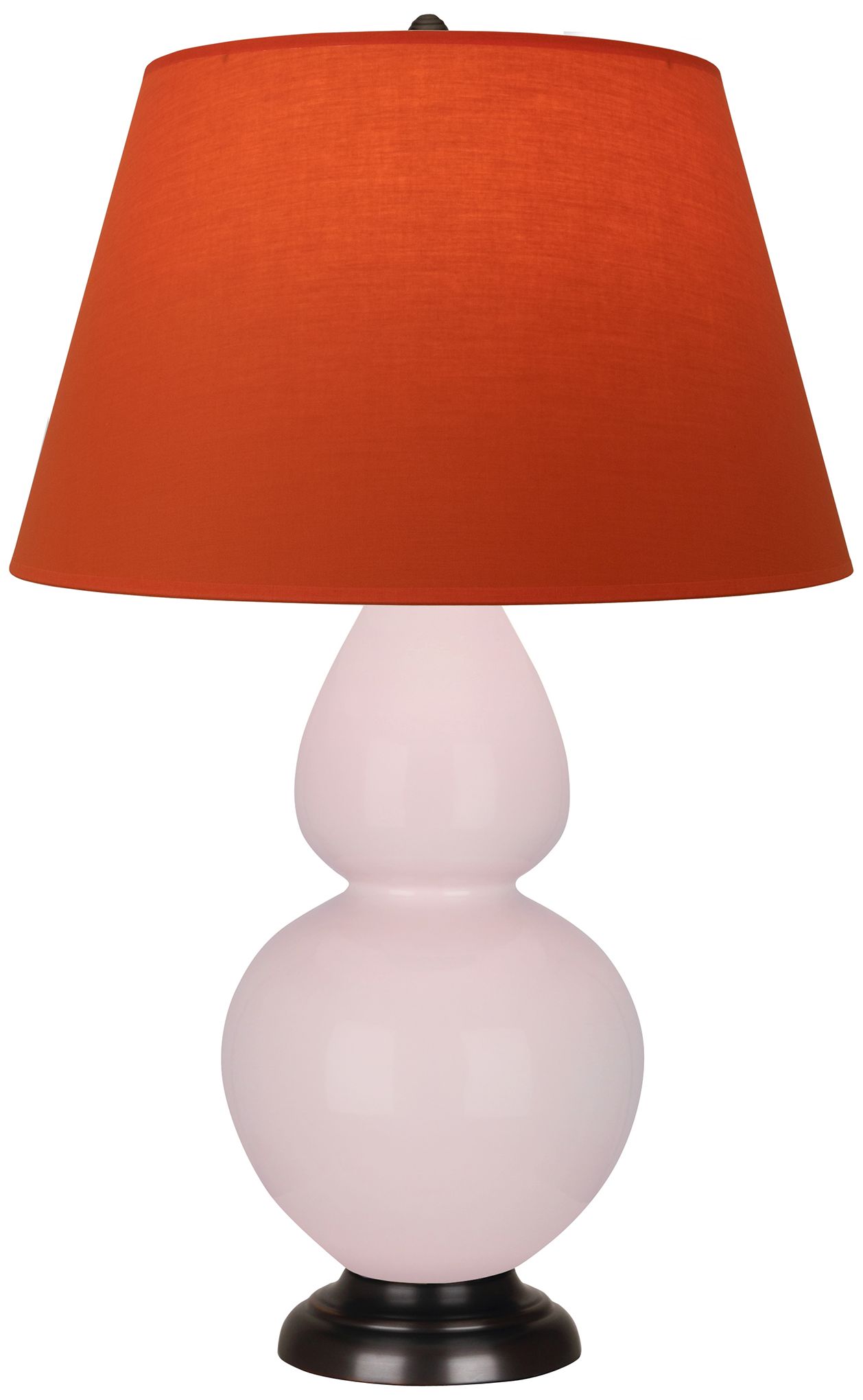 Gourd 31"H Rose Water Glazed Bronze Table Lamp w/Tangerine Made to Ord