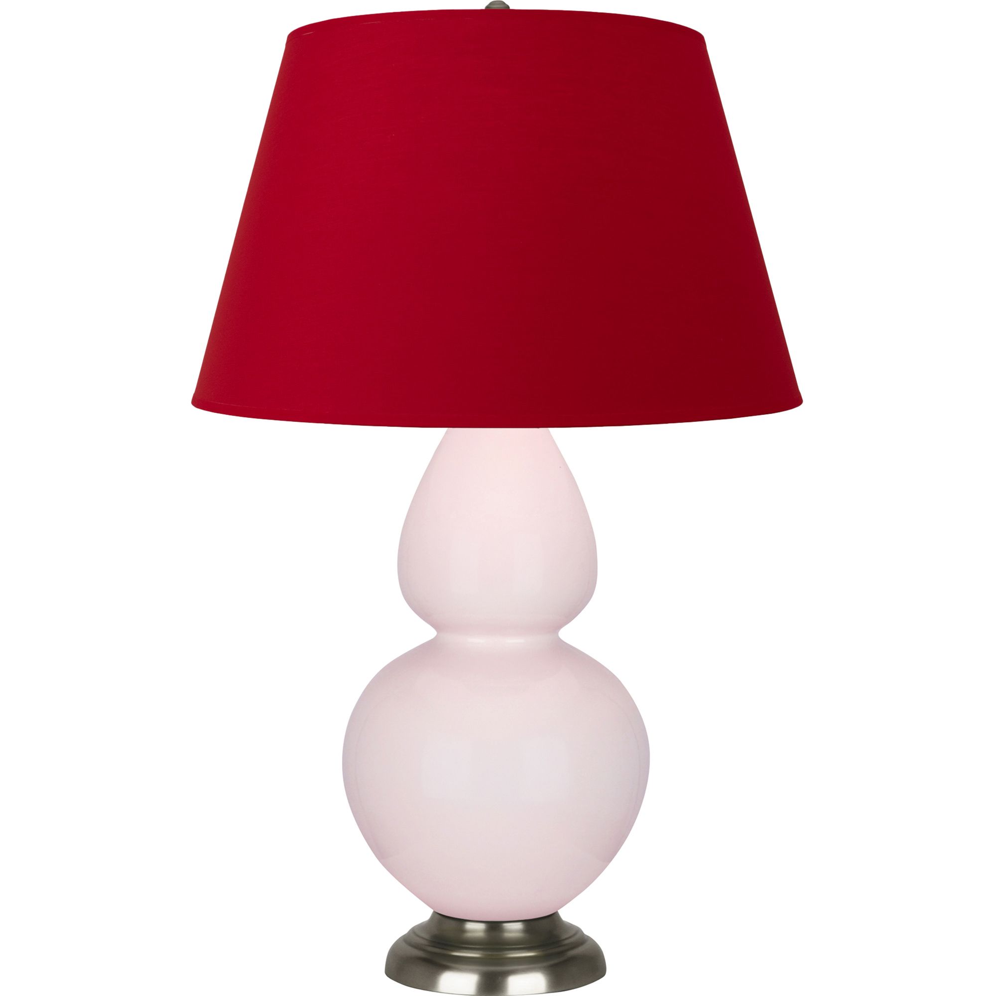 Image 2 Gourd 31"H Rose Water Glazed Silver Table Lamp w/Red Black Made to Ord more views