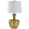 Gourd Shaped 28" Taupe Table Lamp With Colored Glass