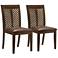 Gourley Walnut Wood Side Chairs Set of 2