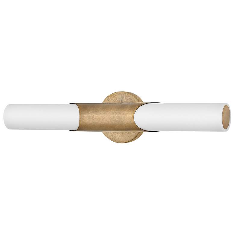 Image 7 Grace 22 3/4" High Textured Heritage Brass LED Wall Sconce more views