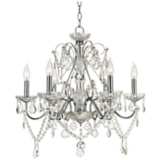 Grace 23 1/2&quot; Wide Chrome and Crystal 6-Light Chandelier