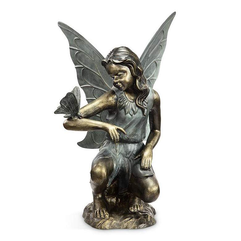 Image 1 Grace 25" High Fairy Aluminum Outdoor Garden Statue