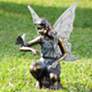 Grace 25" High Fairy Aluminum Outdoor Garden Statue