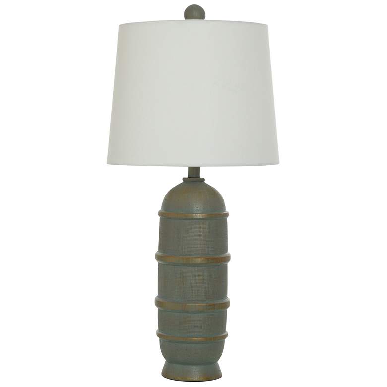 Image 1 Grace 29.5"H Malta Sage And Gold Traditional Table Lamp w/ Off-White S