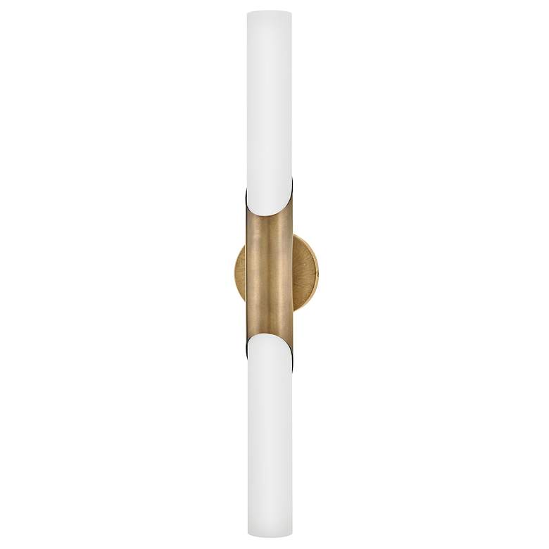 Image 2 Grace 30" High Textured Heritage Brass LED Wall Sconce more views