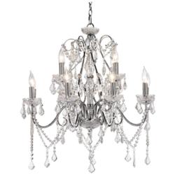 Grace 30&quot; Wide Chrome and Crystal 12-Light Chandelier