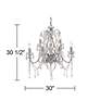 Grace 30" Wide Chrome and Crystal 12-Light Chandelier