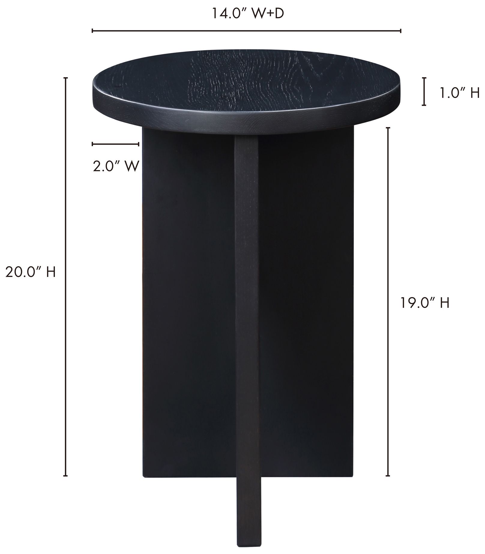 Image 7 Grace Accent Table Black Oak more views