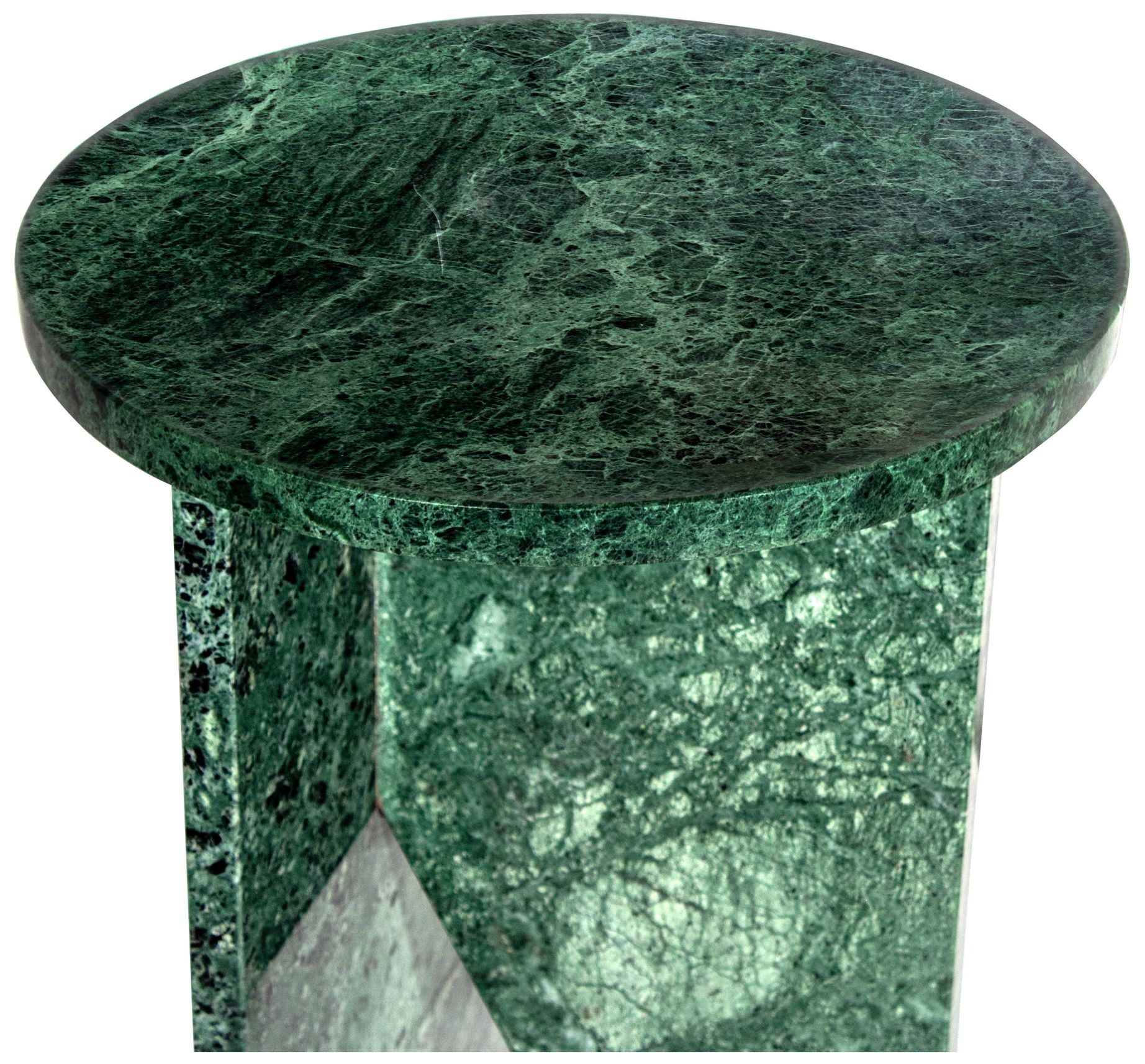 Image 5 Grace Accent Table Green Marble more views