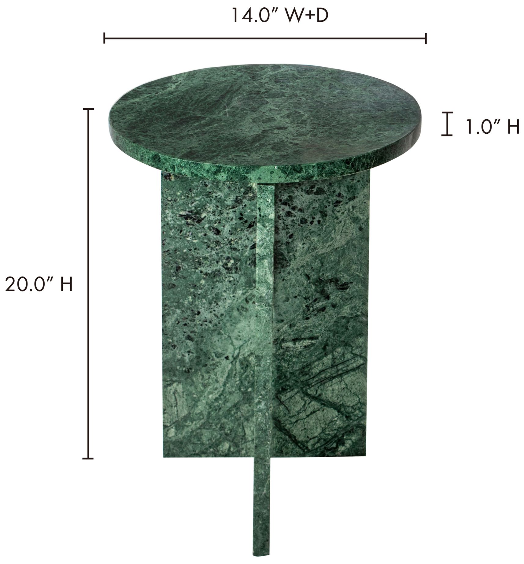 Image 7 Grace Accent Table Green Marble more views