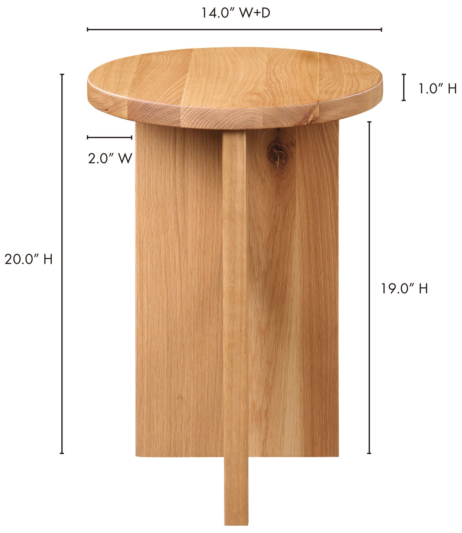 Image 7 Grace Accent Table Natural Oak more views