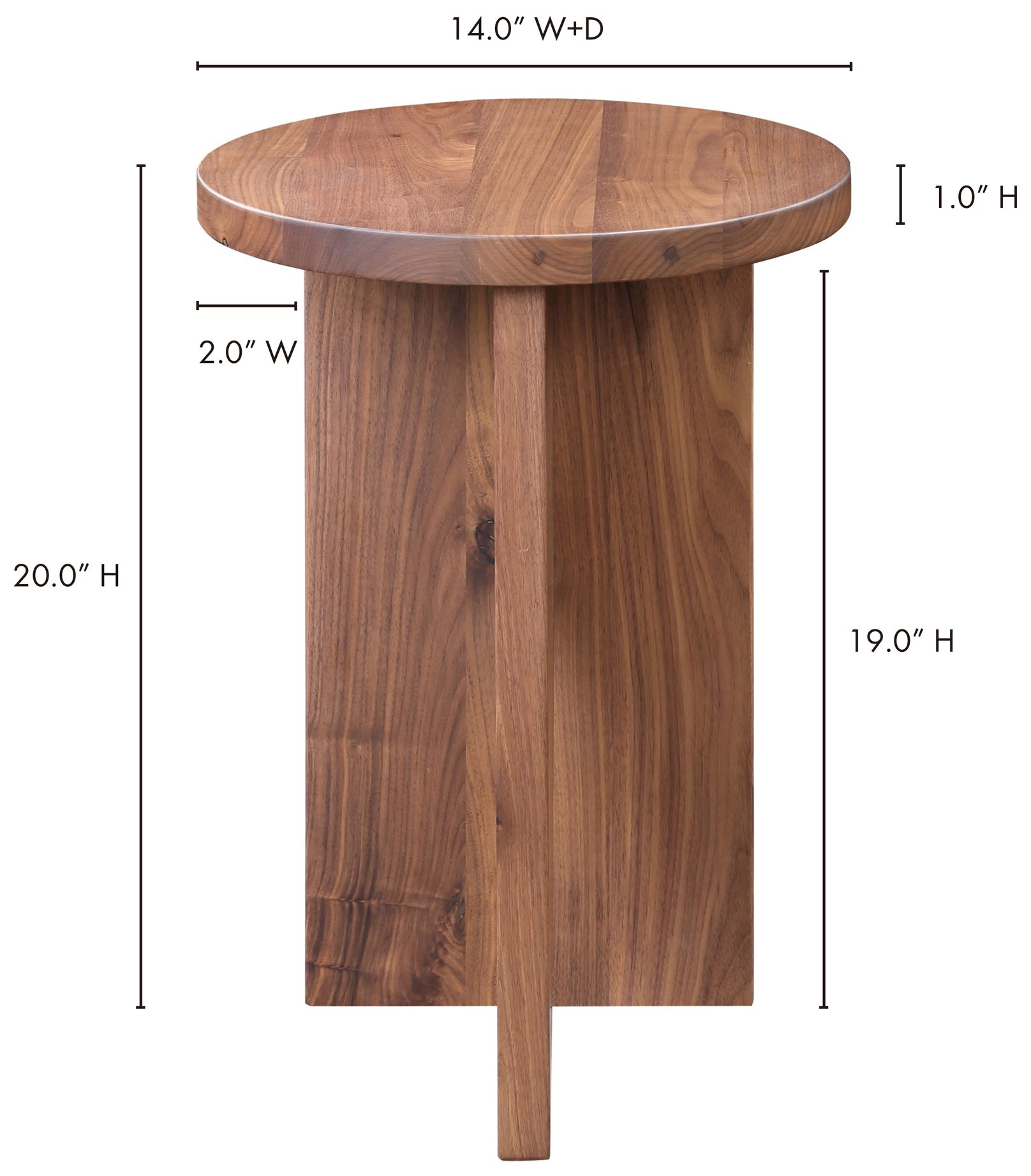 Image 7 Grace Accent Table Walnut Brown more views