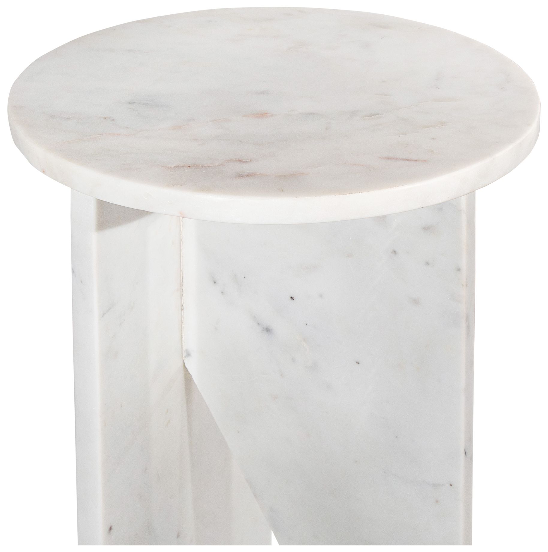 Image 5 Grace Accent Table White Marble more views