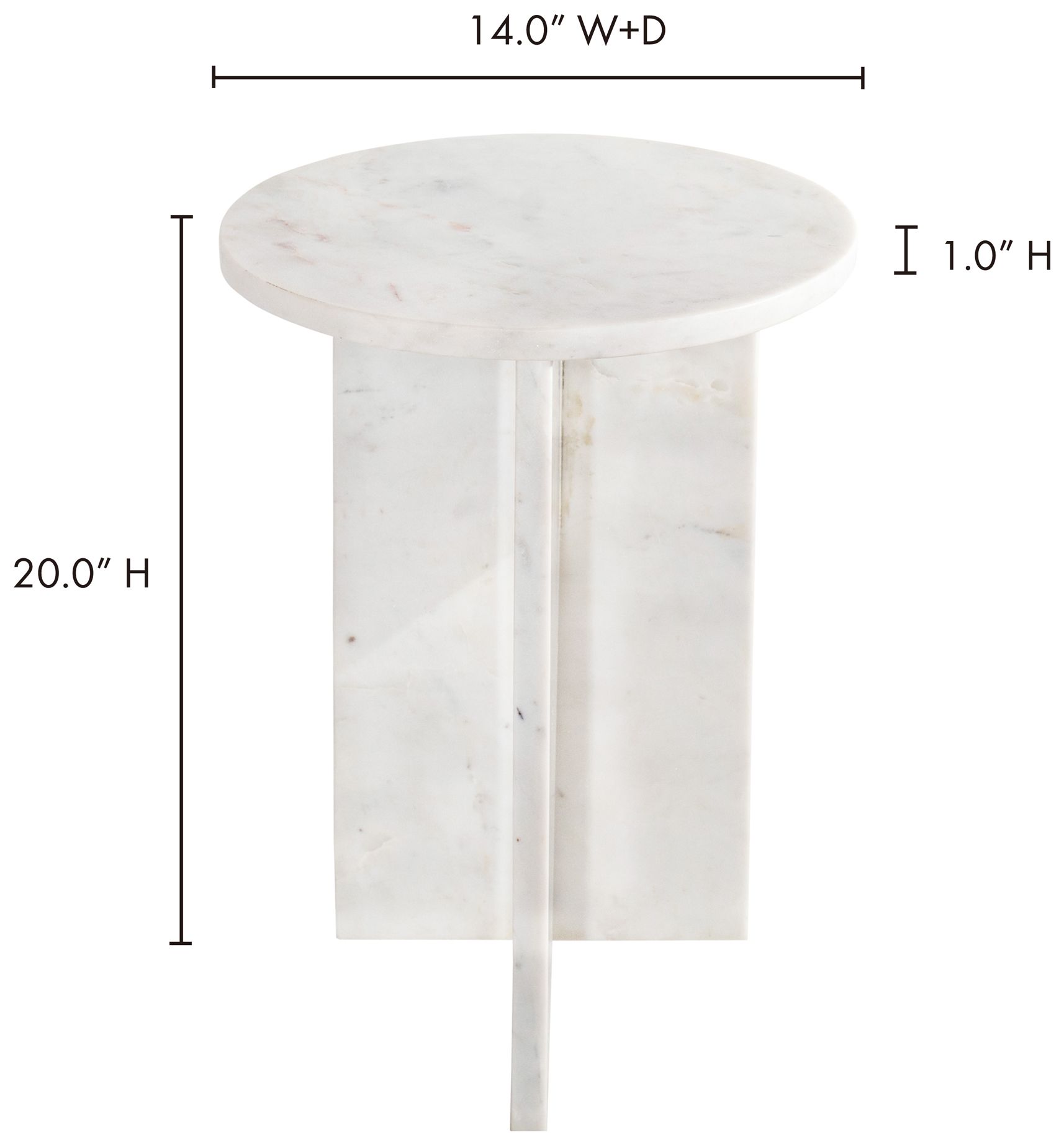 Image 7 Grace Accent Table White Marble more views