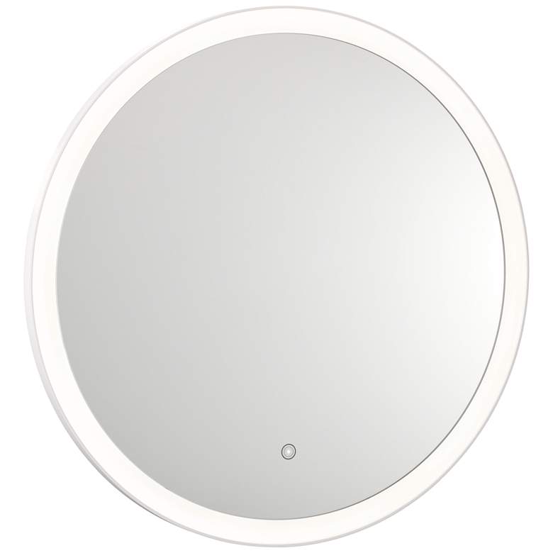 Image 1 Grace Back-Lit Glass 31 1/2 inch Round 3500K LED Wall Mirror