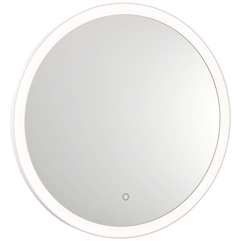 Image 1 Grace Back-Lit Glass 31 1/2" Round 3500K LED Wall Mirror