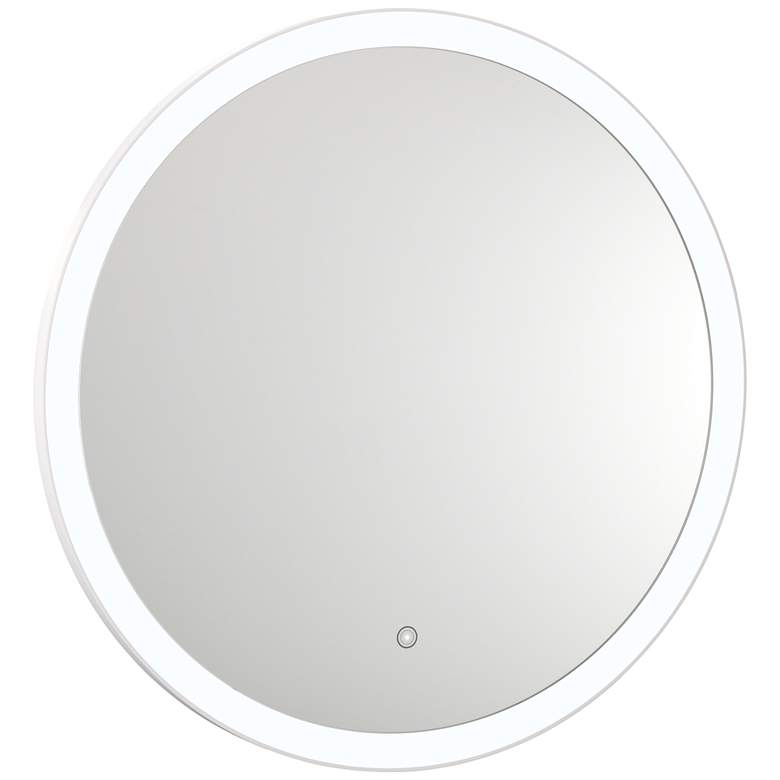 Image 1 Grace Back-Lit Glass 31 1/2 inch Round 5500K LED Wall Mirror
