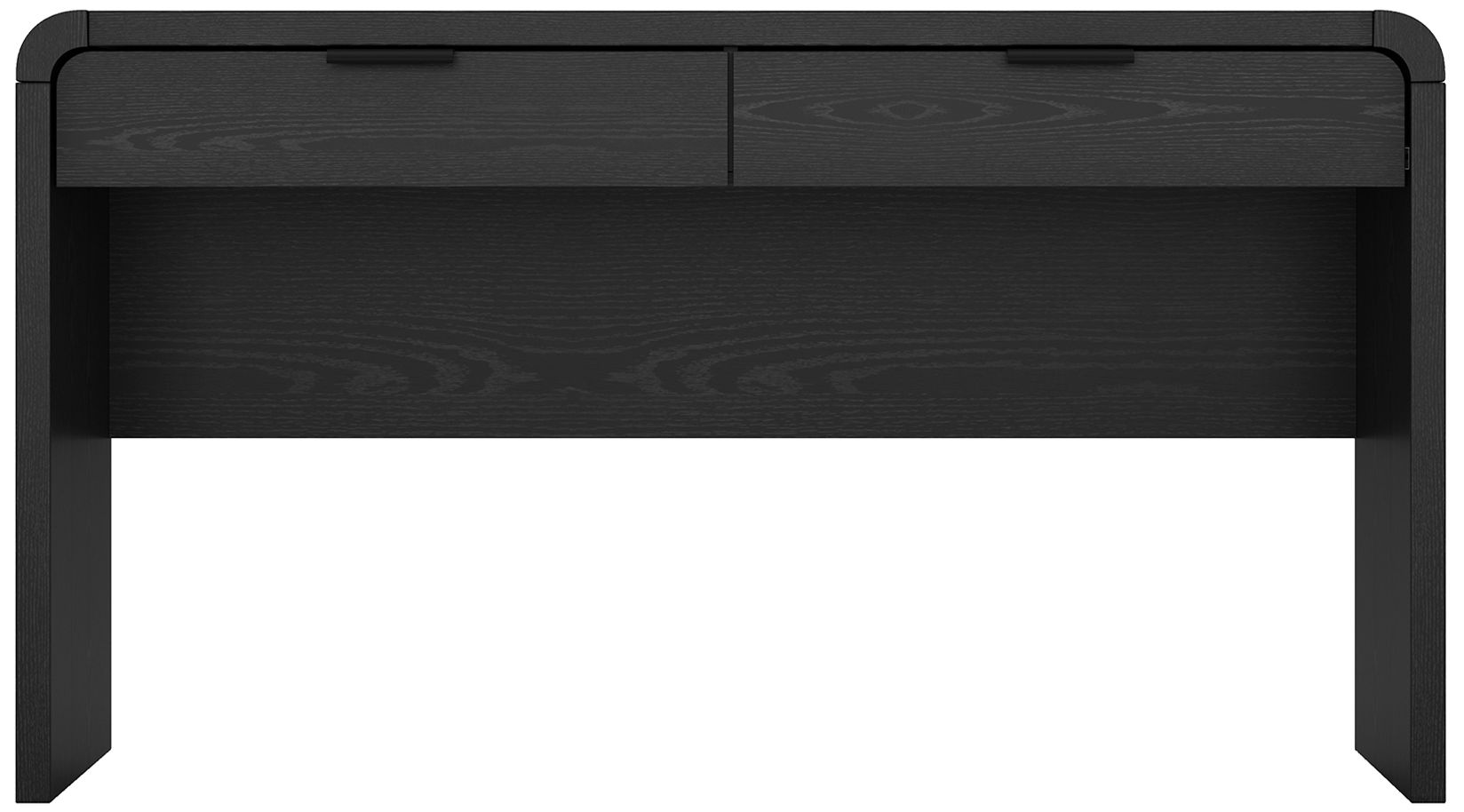 Image 2 Grace Modern 54" Office Desk in Black (2-Drawer)