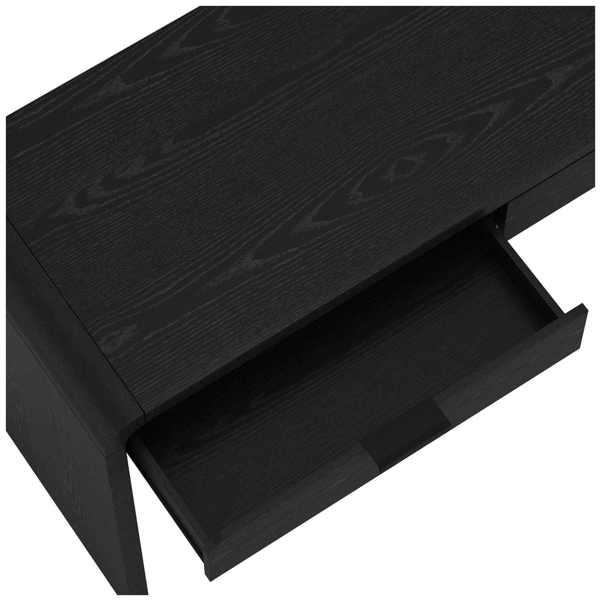 Image 6 Grace Modern 54" Office Desk in Black (2-Drawer) more views
