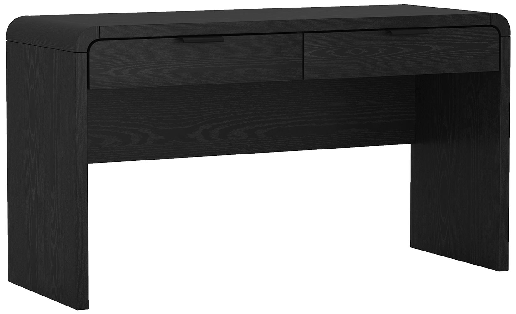 Image 7 Grace Modern 54" Office Desk in Black (2-Drawer) more views