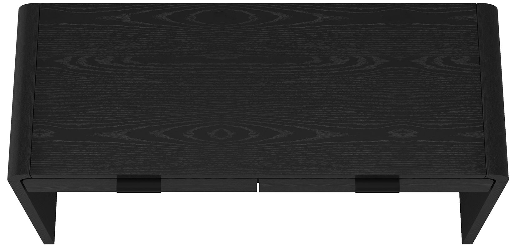 Grace Modern 54" Office Desk in Black (2-Drawer)