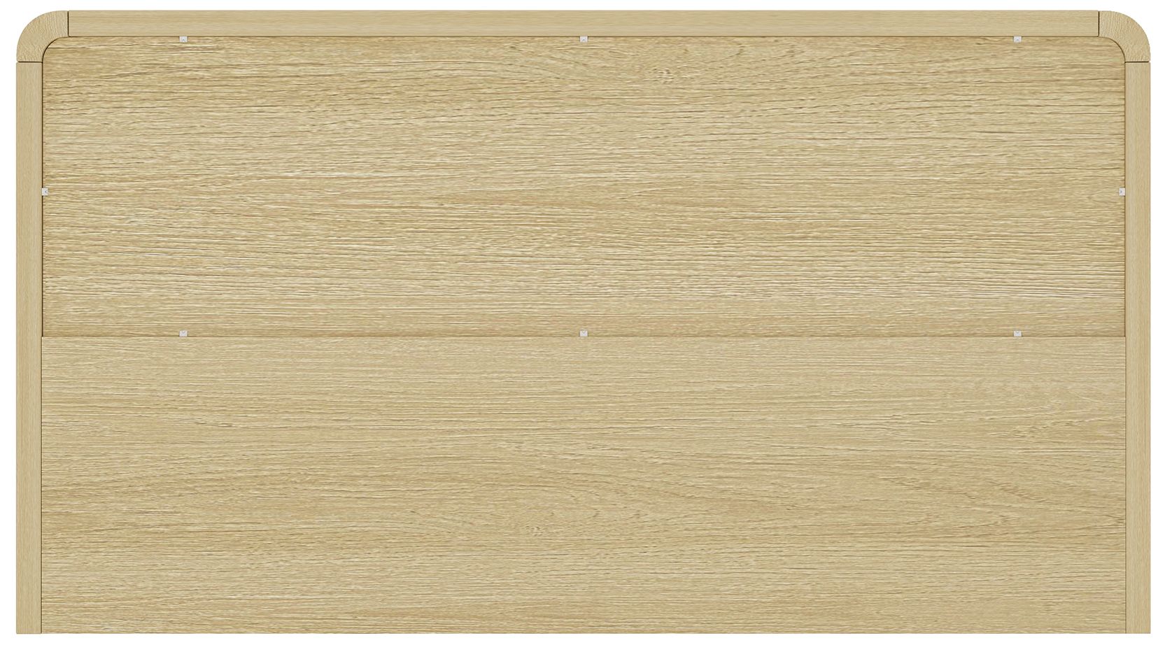 Grace Modern 60 Double Dresser with 6 Drawers in Natural Oak and Gold