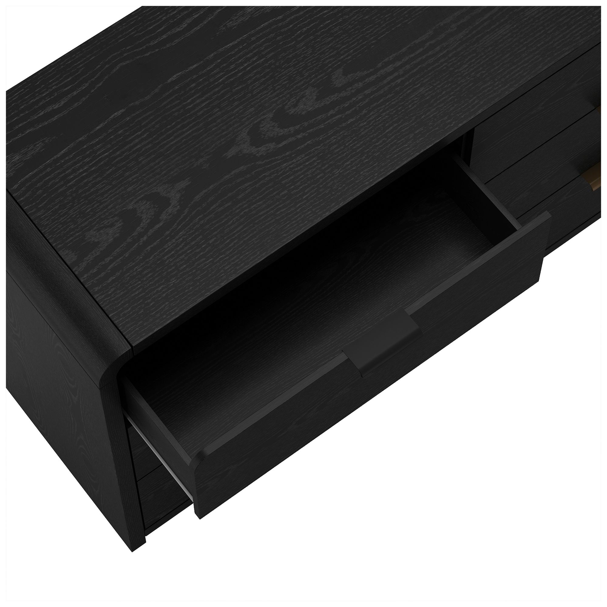 Image 7 Grace Modern 60" Dresser in Black (6-Drawer) more views