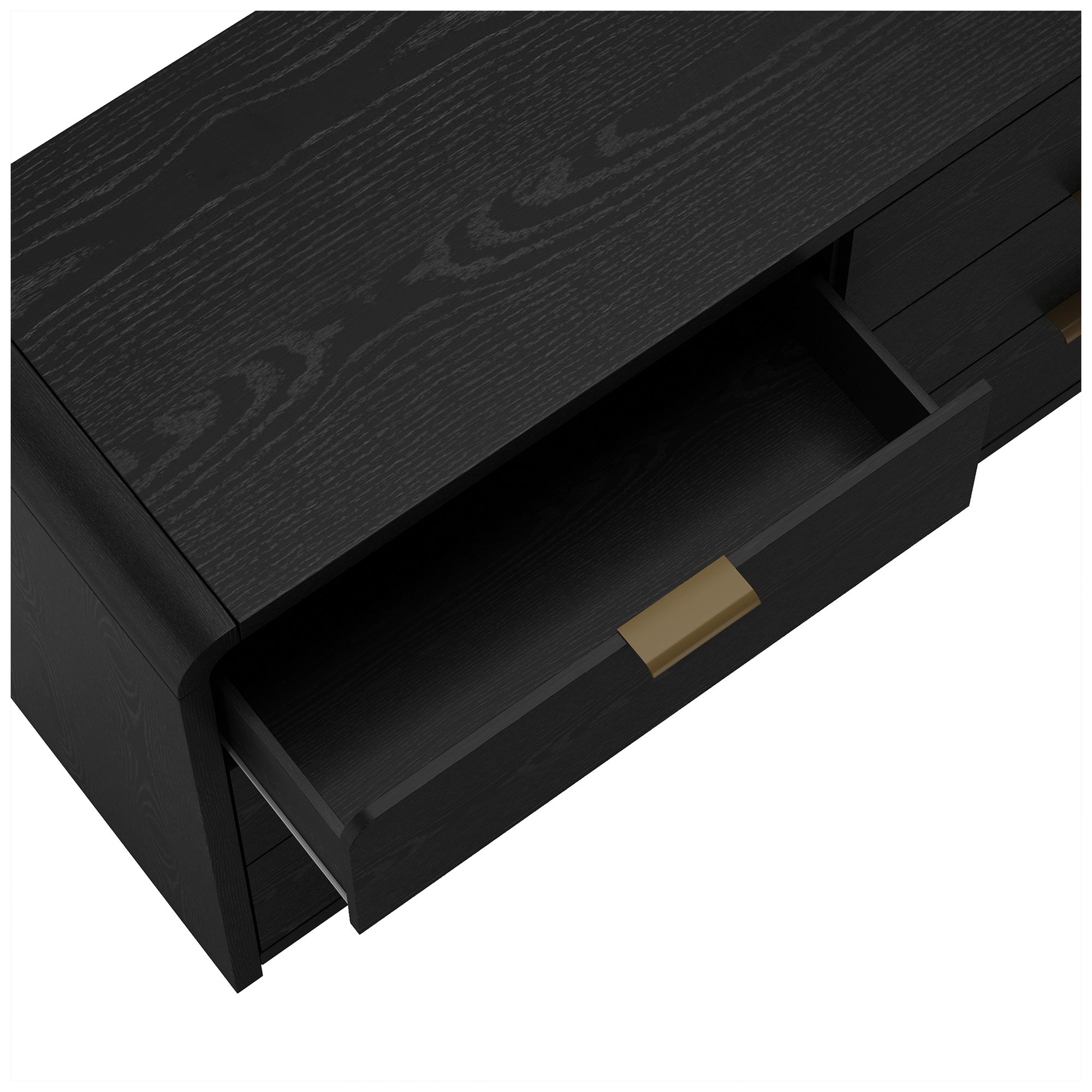 Image 7 Grace Modern 60" Dresser in Black (6-Drawer) more views