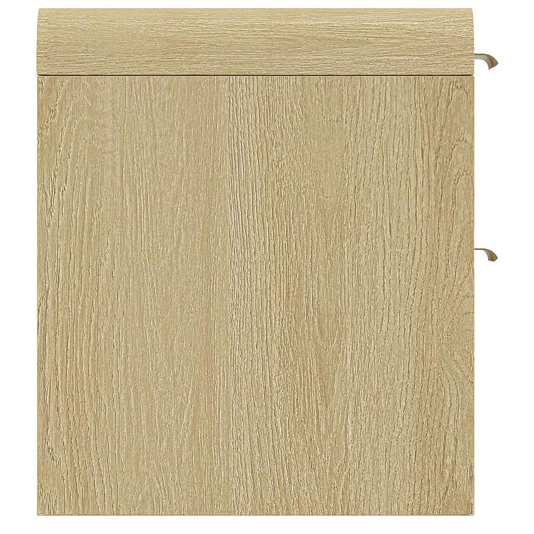 Image 7 Grace Modern Nightstand with 4 Drawers in Natural Oak and Gold - Set of 2 more views