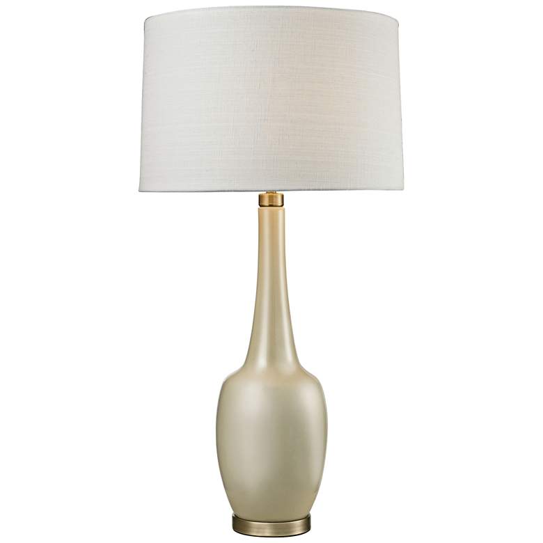 Image 1 Grace Modern Vase Cream Ceramic Table Lamp