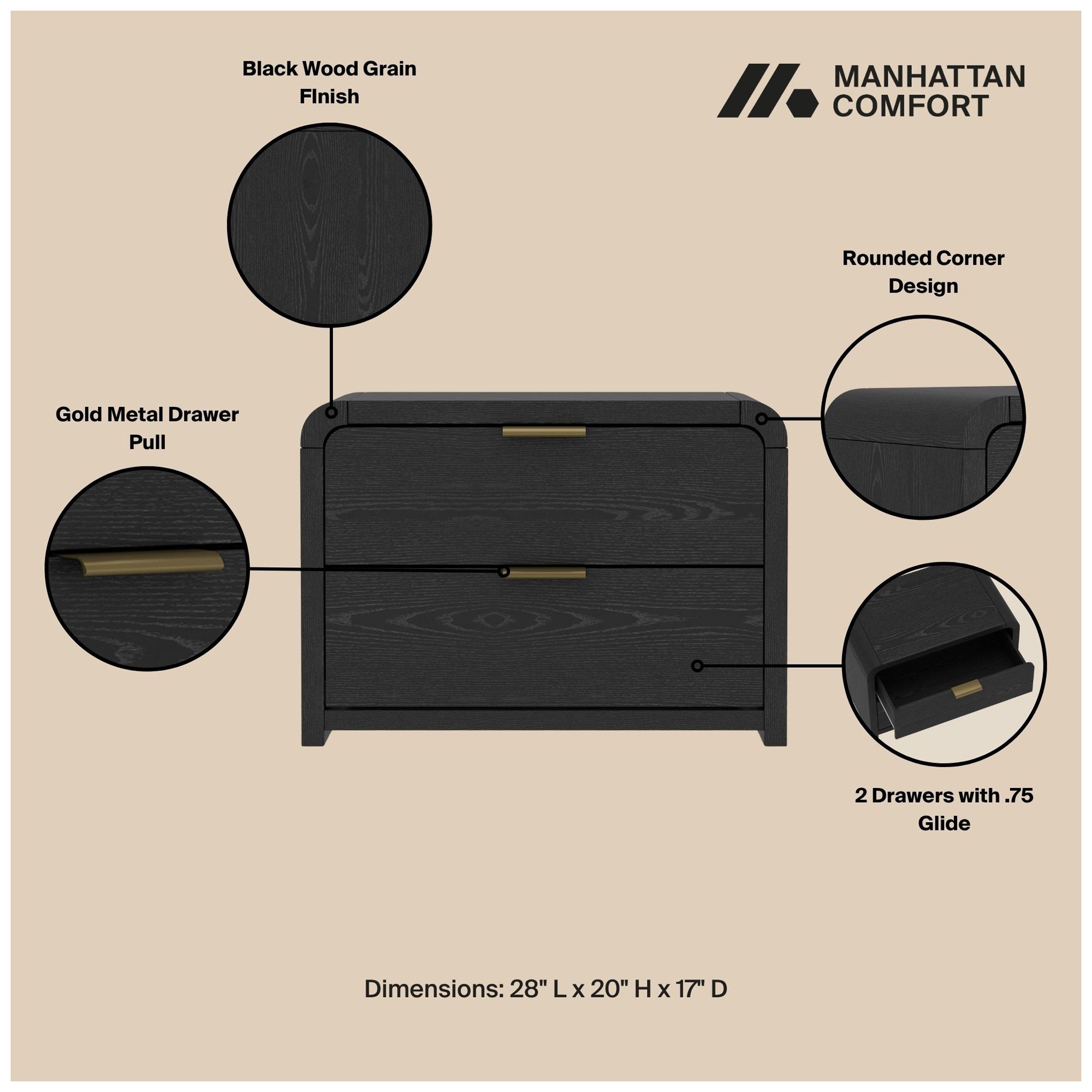 Image 5 Grace Nightstand - Set of 2 more views