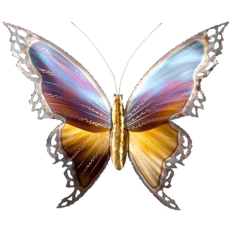 Image 2 Graceful Butterfly I 20 inch Wide Outdoor Metal Wall Art