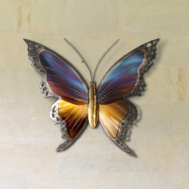 Image 1 Graceful Butterfly I 20 inch Wide Outdoor Metal Wall Art