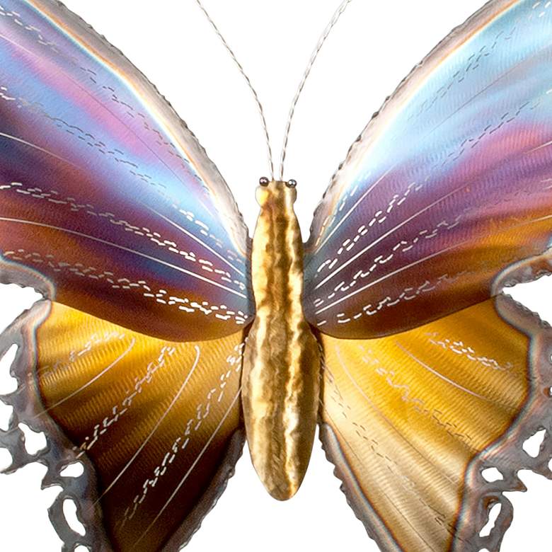 Image 3 Graceful Butterfly I 20" Wide Outdoor Metal Wall Art more views