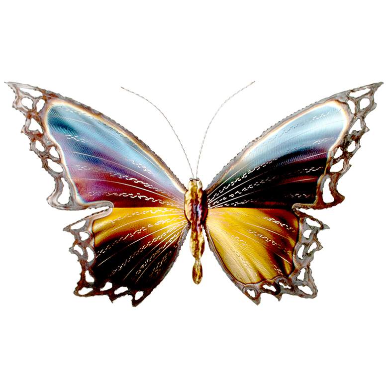 Image 2 Graceful Butterfly II 24" Wide Outdoor Metal Wall Art