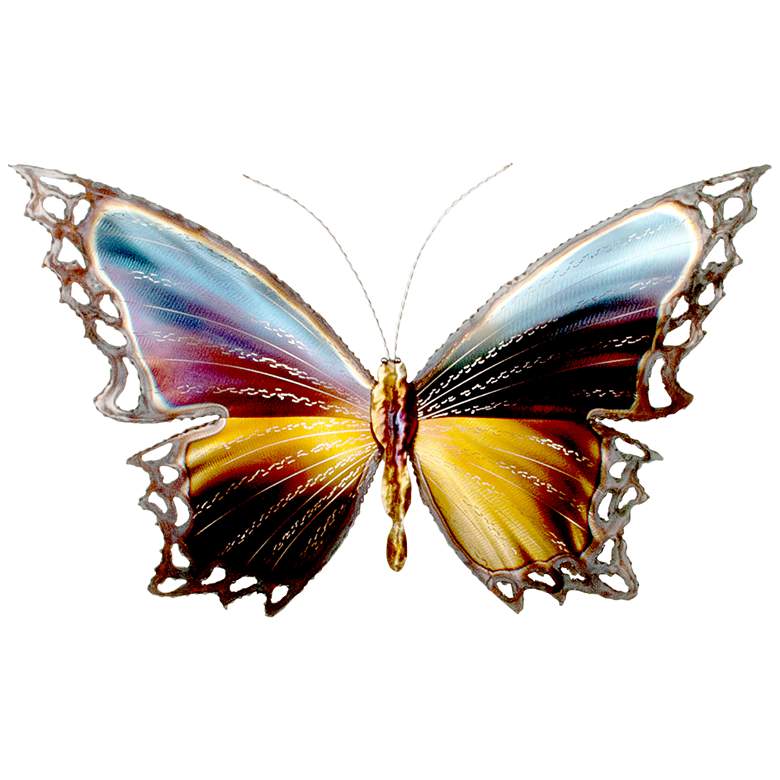 Image 2 Graceful Butterfly II 24 inch Wide Outdoor Metal Wall Art