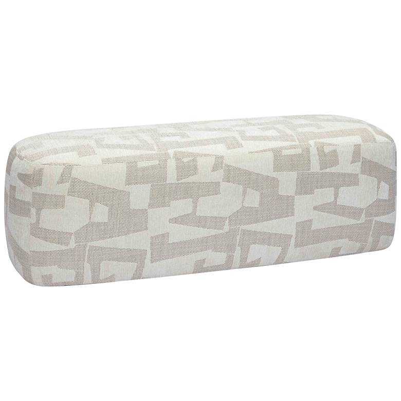 Image 3 Graceland 54 1/4"W Cream Jacquard Fabric Rectangular Bench more views