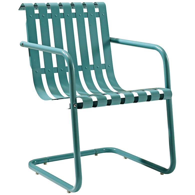 Image 1 Gracie Caribbean Blue Outdoor Retro Spring Chair