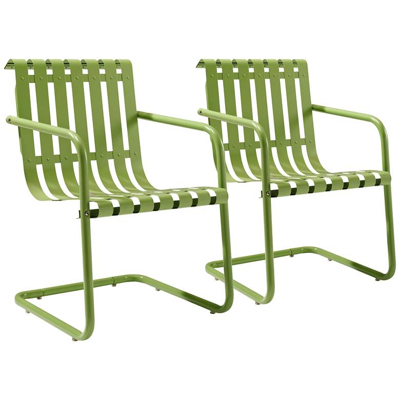 Image 1 Gracie Green Steel Indoor-Outdoor Armchair Set of 2