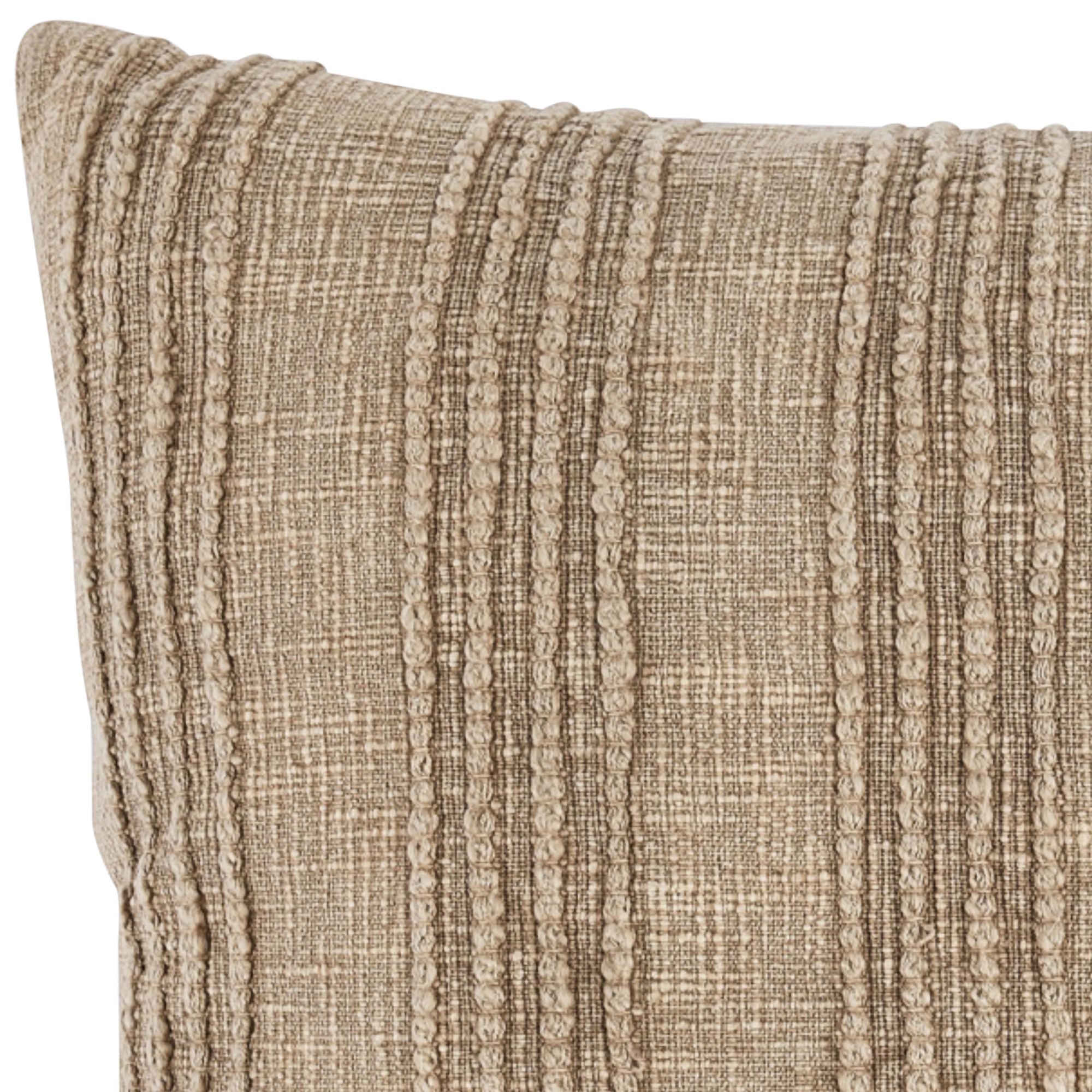 Image 2 Gracie Natural Textured Stripe Weave 22" Square Throw Pillow more views