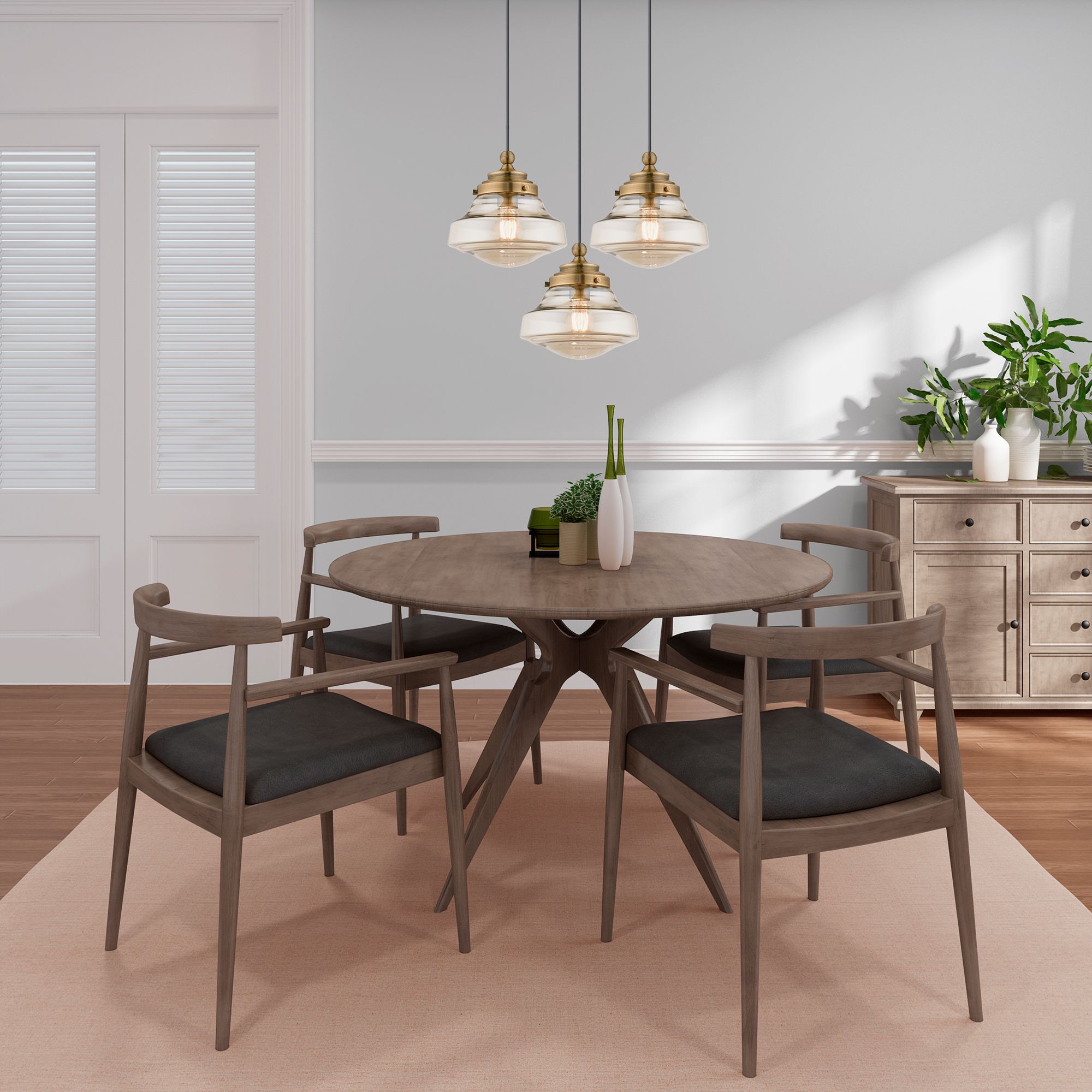 Graciela 9" Wide Antique Brass Schoolhouse Mini Pendant