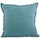 Graciella Seagreen Blue 20" Square Stone Washed Pillow